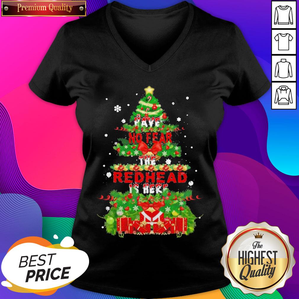 Great Christmas Tree Have No Fear The Redhead Is Here Shirt - Image 2