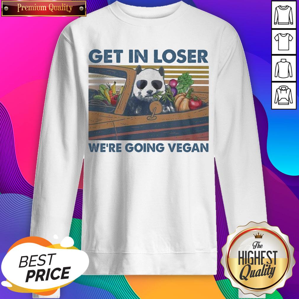 Hot Get In Loser We’re Going Vegan Vintage Shirt - Image 4