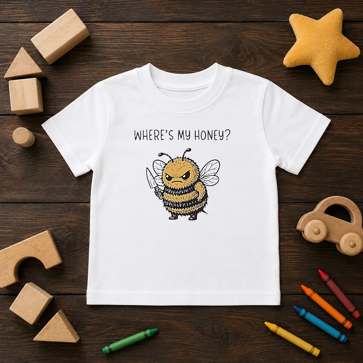 Premium Where'S My Honey Angry Bee With A Knife Shirt - Image 9