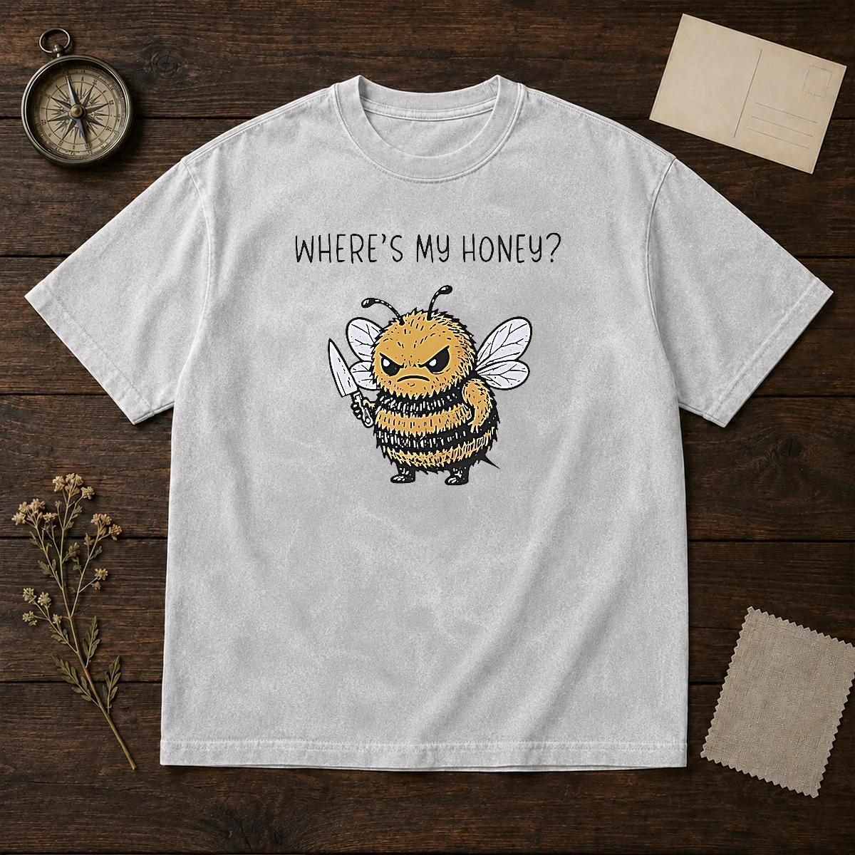 Premium Where'S My Honey Angry Bee With A Knife Shirt - Image 8