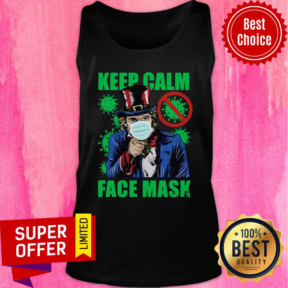 Awesome Uncle Sam Keep Calm Face Mask St Patrick’s Day Shirt - Image 3