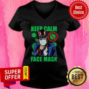Alternative view of Awesome Uncle Sam Keep Calm Face Mask St Patrick’s Day Shirt