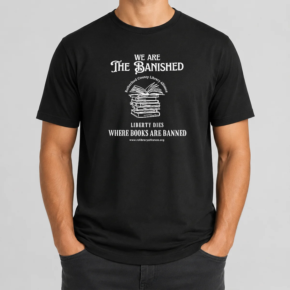Pretty We Are The Banished Rutherford County Library Alliance Stack Of Books Shirt