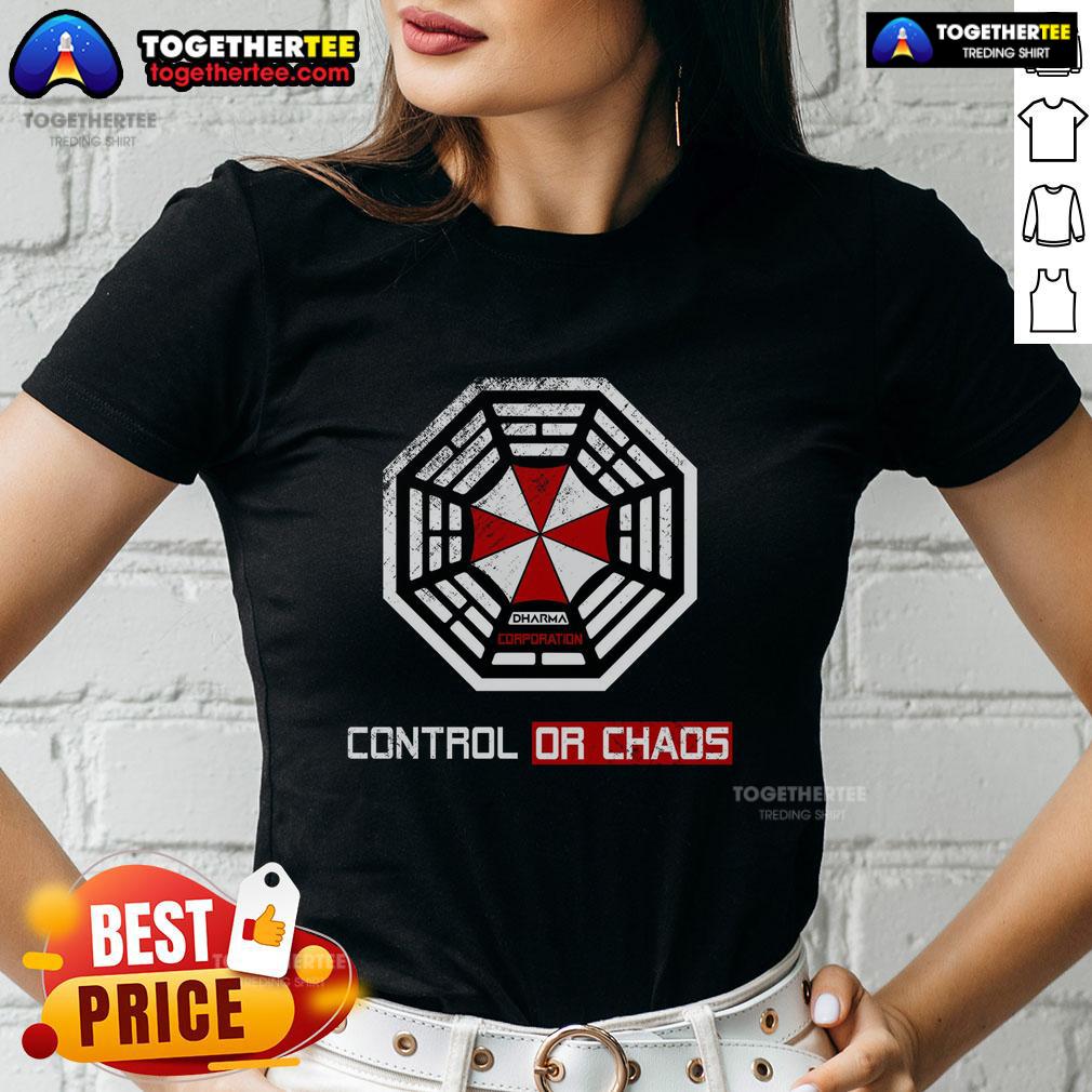 Official Initiative Control Or Chaos Dharma Corporation T-Shirt - Image 3