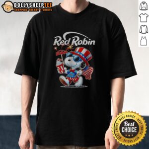 Awesome Snoopy X Red Robin Fourth Of July American 250 Years 1776 2026 Fireworks Shirt