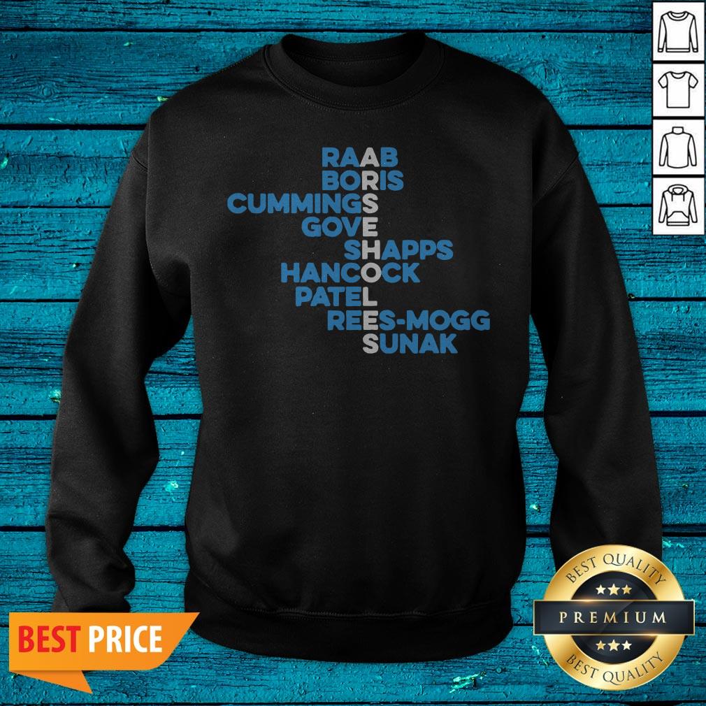 Raab Boris Cummings Gove Shapps Hancock Patel Reesmogg Sunak Shirt - Image 2