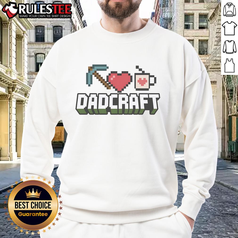 Funny Dadcraft Father's Day Gamer Minecraft T-Shirt - Image 5