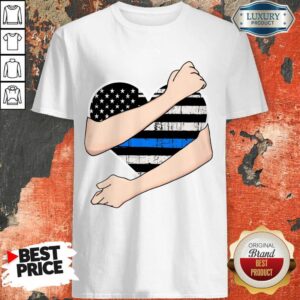 Thin Blue Line Heart Police Shirt