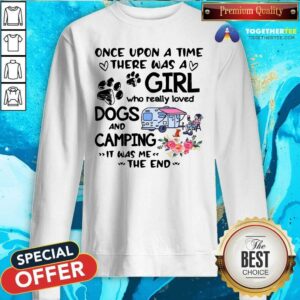 Alternative view of Lovely A Girls Who Love Camping And Dogs Shirt