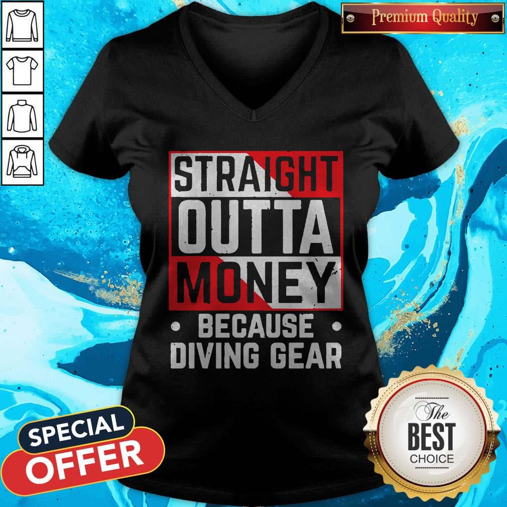 Official Straight Outta Money Because Diving Gear Shirt - Image 2