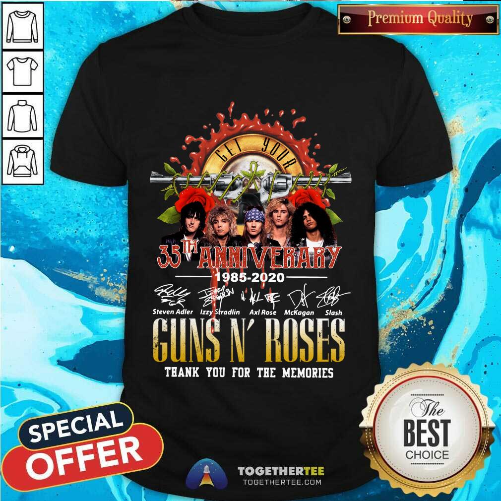 Premium Guns N’ Roses 35th Anniversary Signatures Shirt