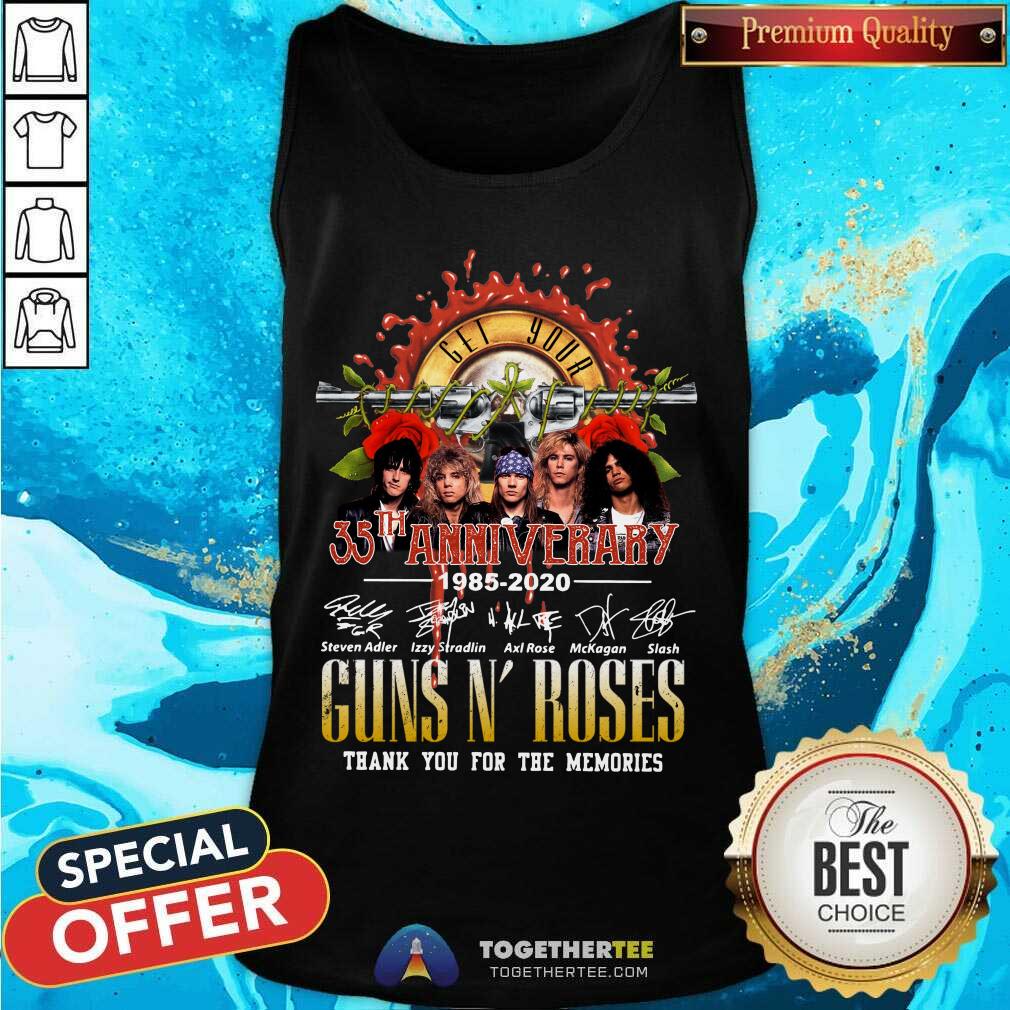 Premium Guns N’ Roses 35th Anniversary Signatures Shirt - Image 3