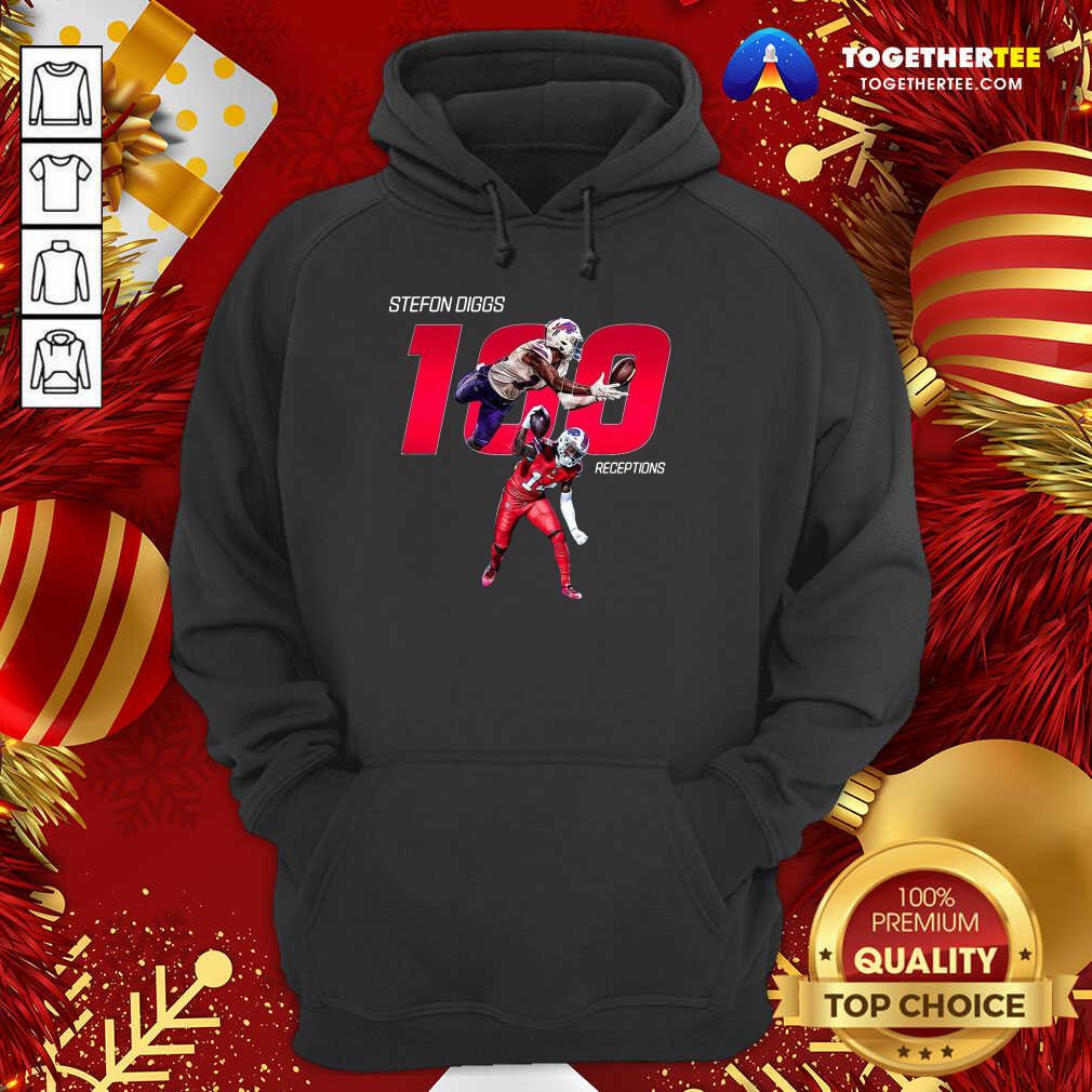 Nice Buffalo Bills Stefon Diggs 100 Receptions Shirt - Image 5