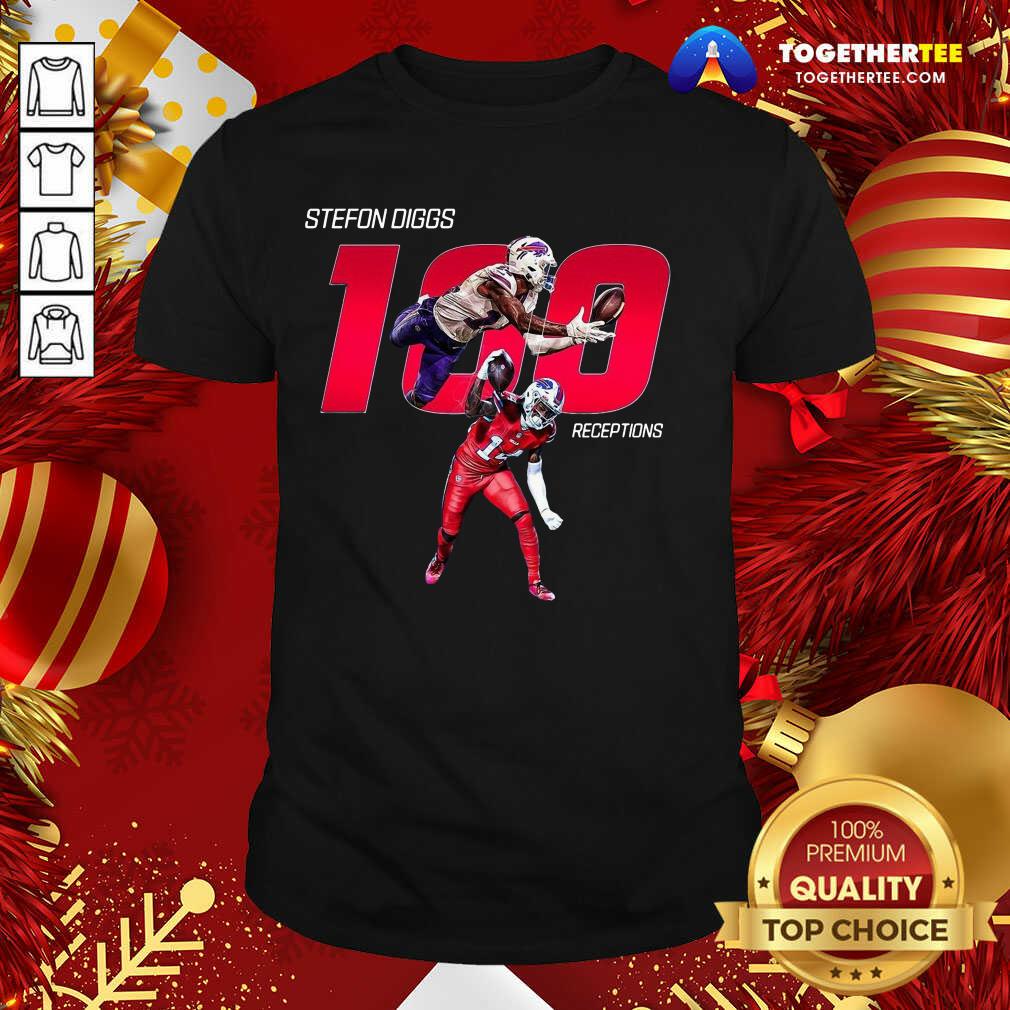 Nice Buffalo Bills Stefon Diggs 100 Receptions Shirt