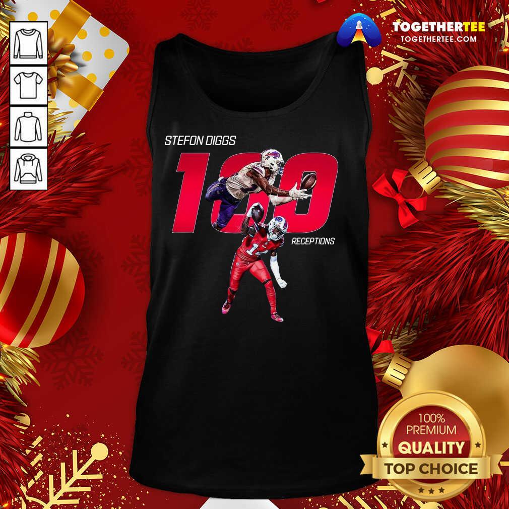 Nice Buffalo Bills Stefon Diggs 100 Receptions Shirt - Image 3