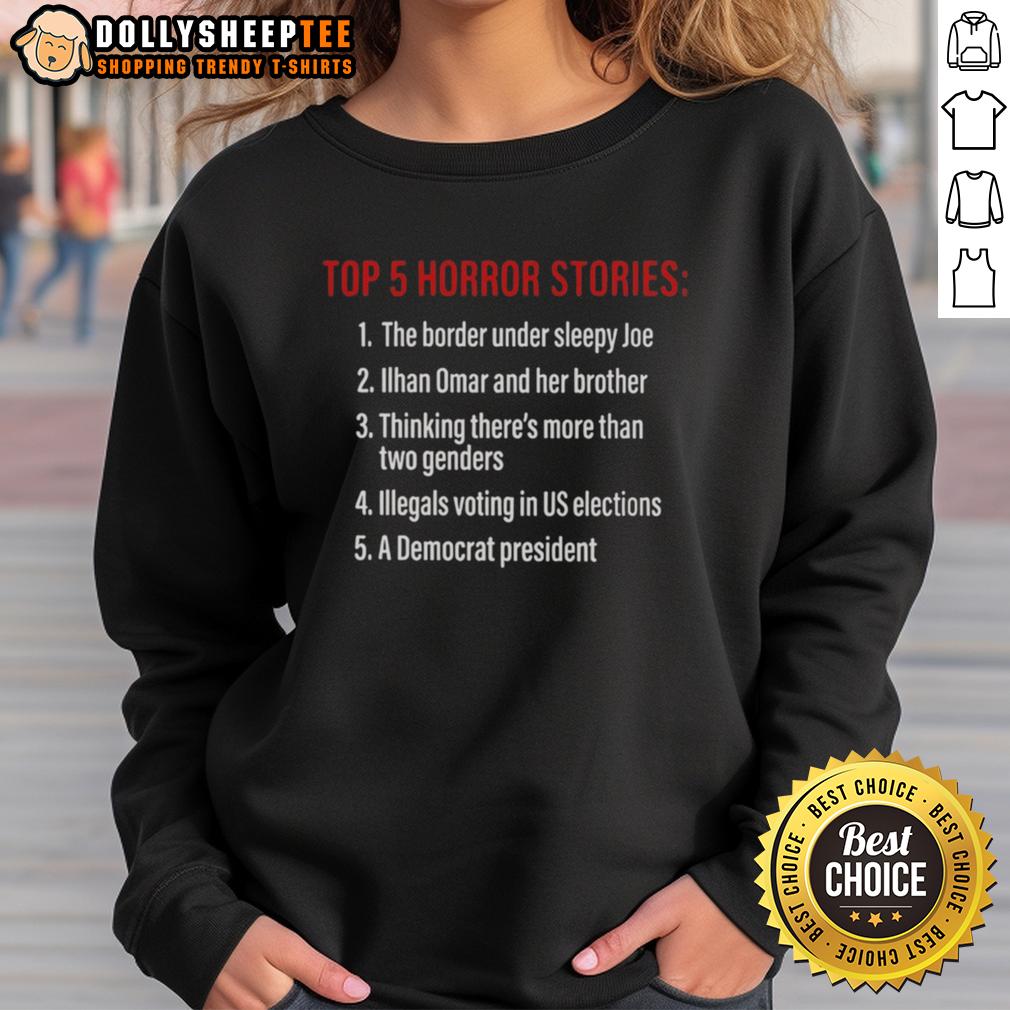 Good Top 5 Horror Stories T-Shirt - Image 5