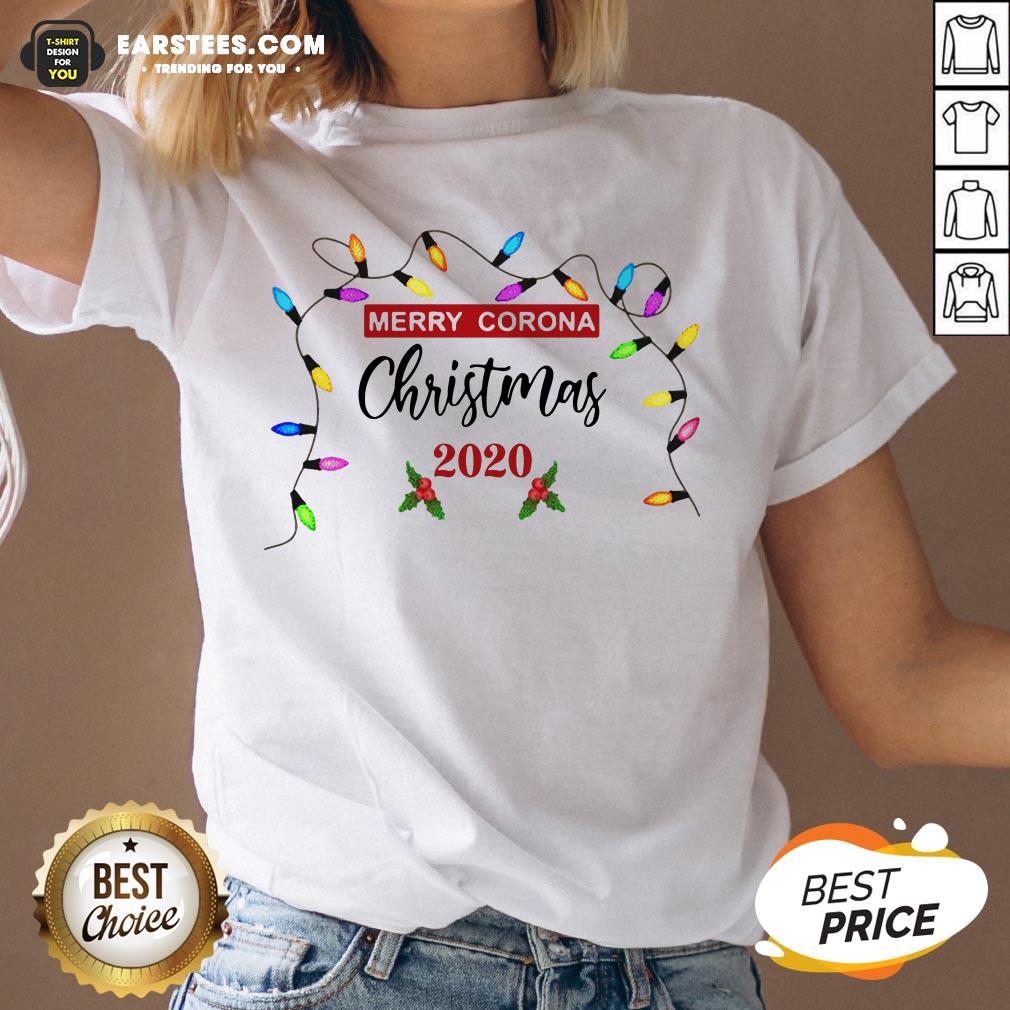 Pretty Light Merry Corona Christmas 2020 Shirt - Image 4