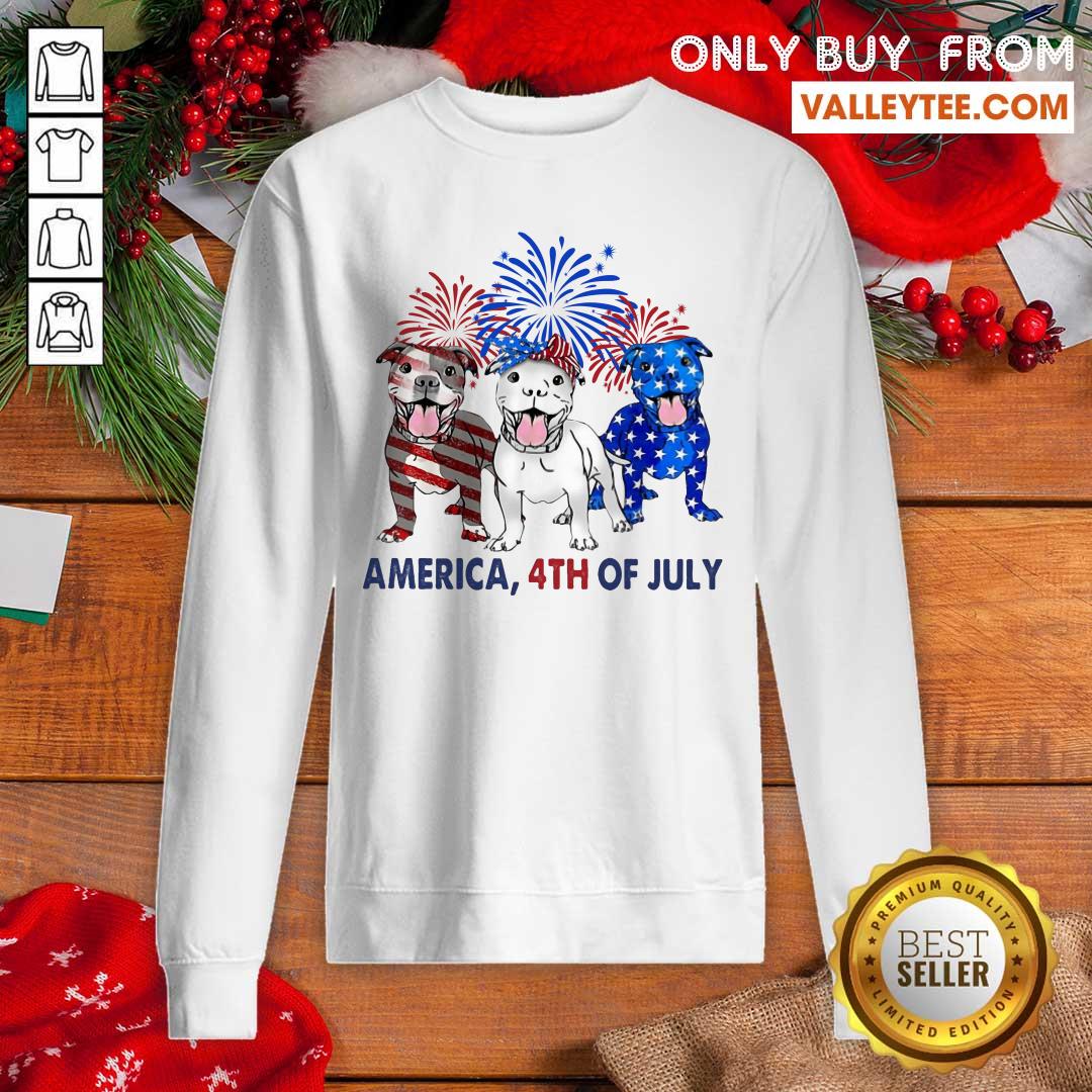 American 4th Of July Pitbull Shirt - Image 5