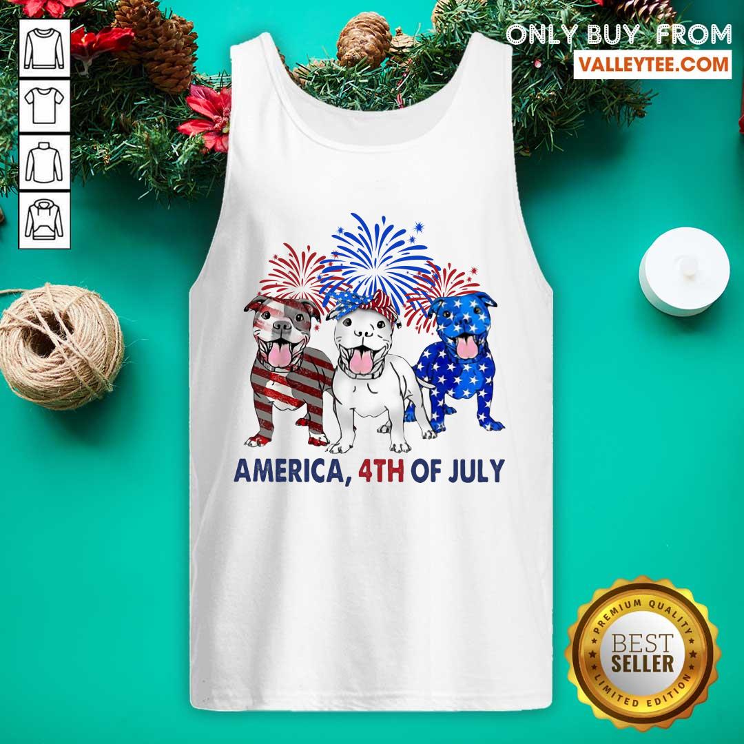American 4th Of July Pitbull Shirt - Image 4