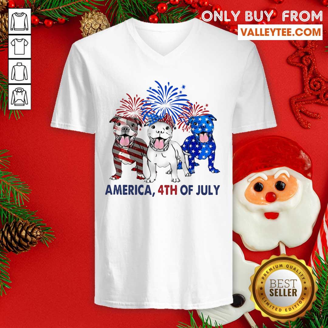 American 4th Of July Pitbull Shirt - Image 3