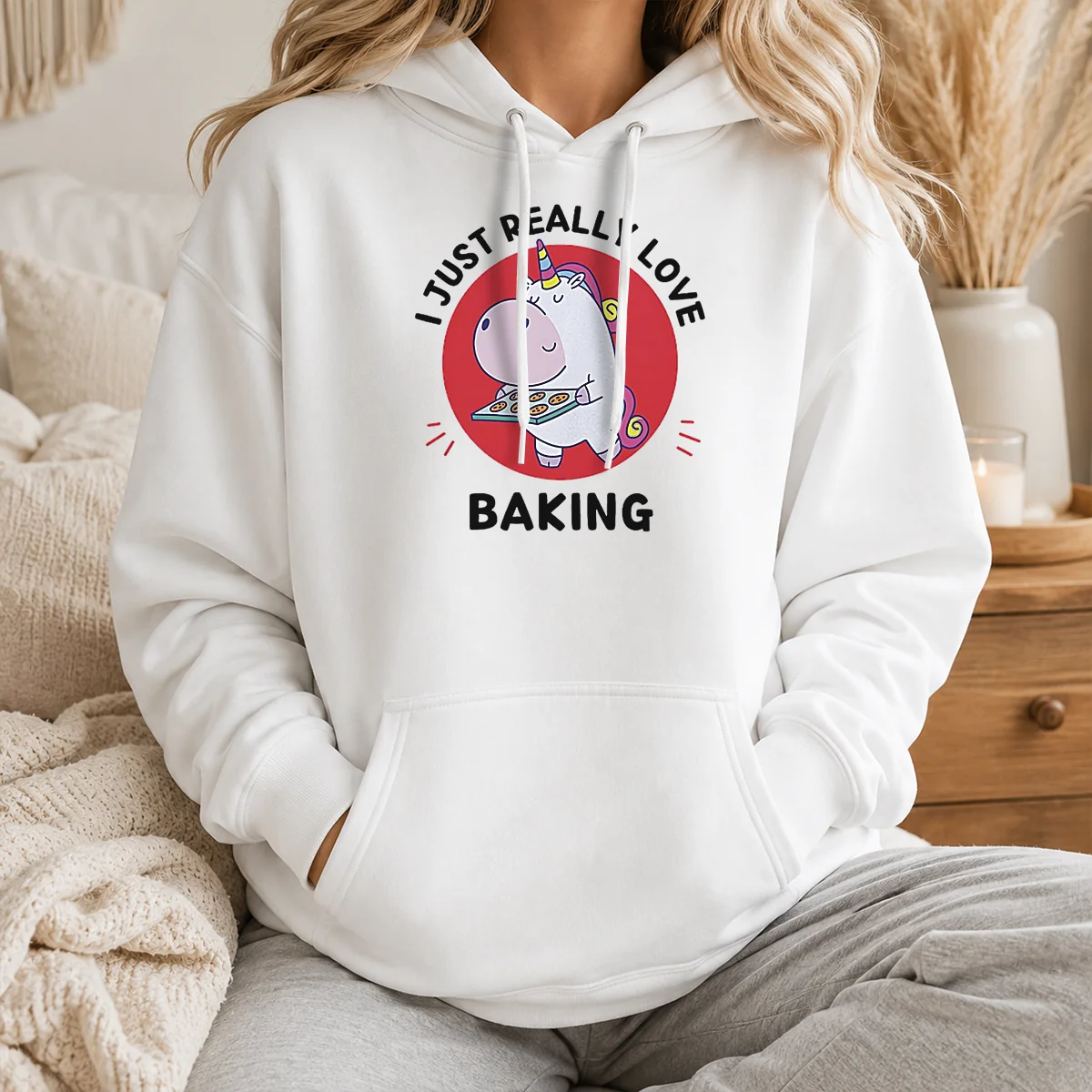 Funny Unicorn Holding Baking Tray I Just Really Love Baking Shirt - Image 6