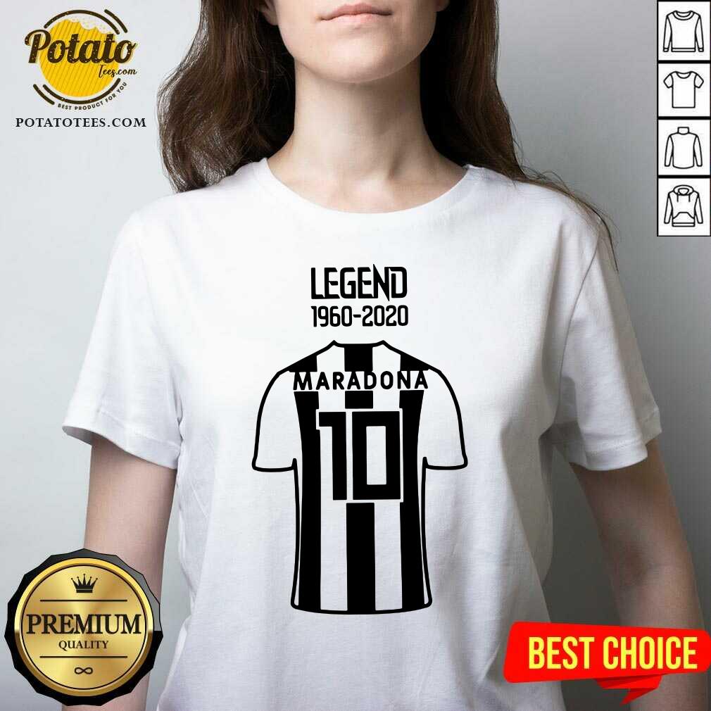 Official Legend 1960 2020 Diego Maradona 10 Shirt - Image 2