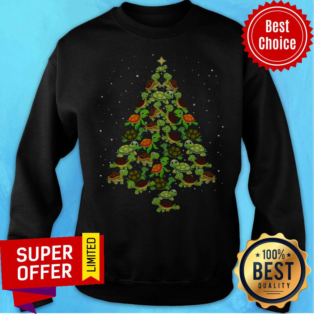 Premium Turtles Tree Christmas Shirt - Image 2