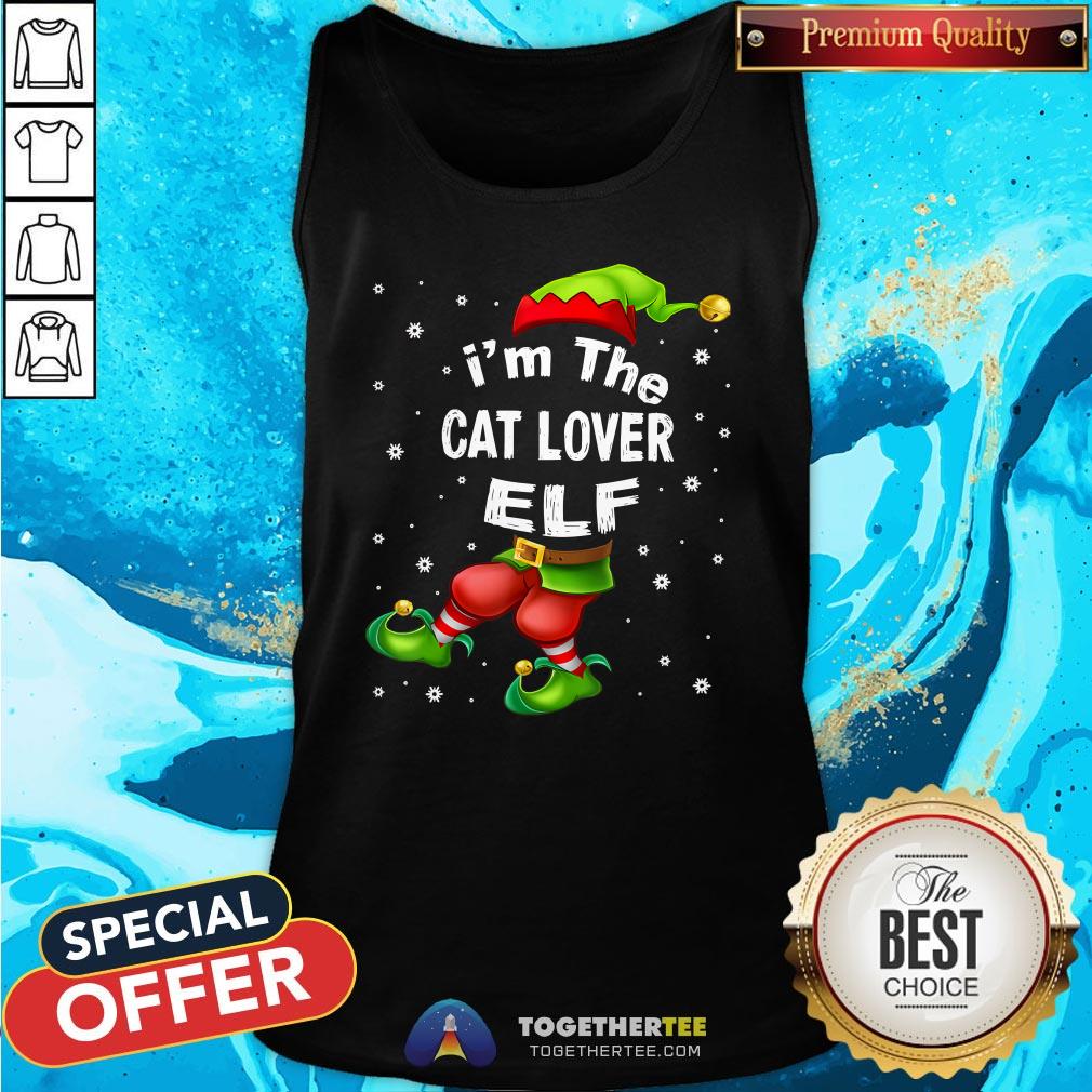 Official I’m The Cat Lover Elf Christmas Shirt - Image 3
