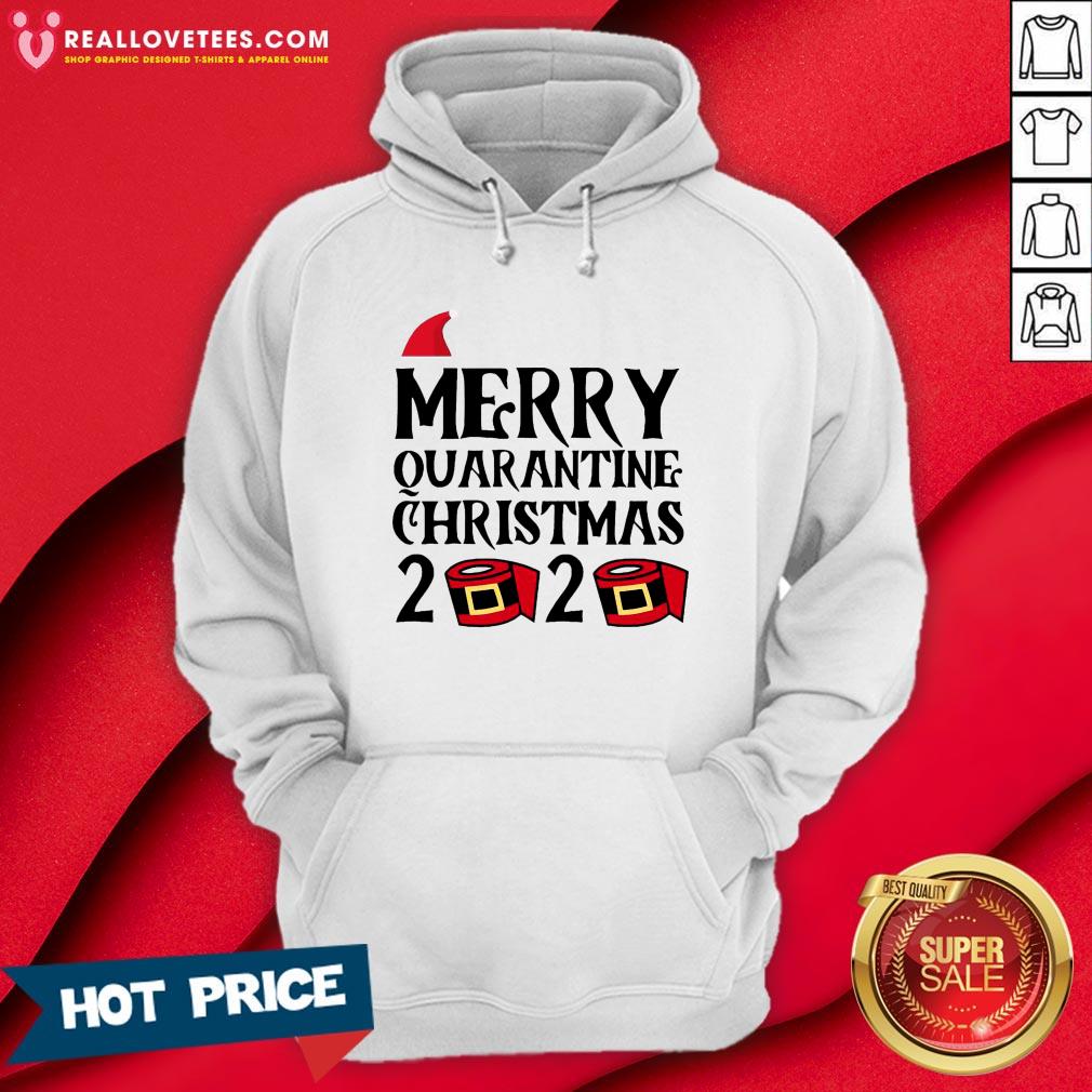 So Merry Quarantine Christmas 2020 Hat Santa Clause Shirt - Image 3