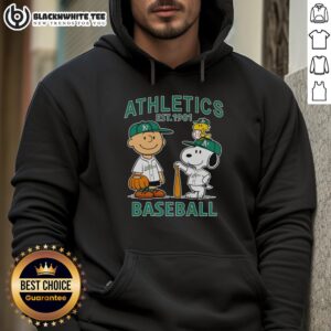 Alternative view of Top Charlie Brown Snoopy And Woodstock With Oakland Athletics Baseball Jersey Est 1901 T-Shirt