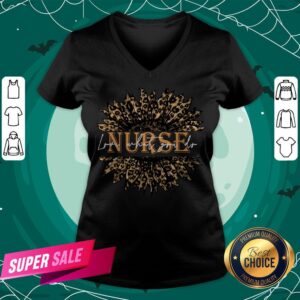 Alternative view of Nice Sunflower Leopard Love What You Do Nurse Shirt