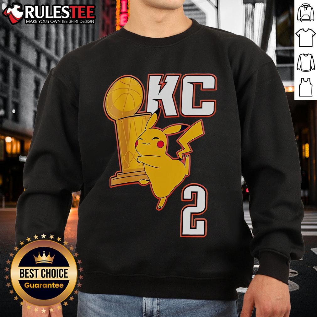 Cute OKC Pikachu Holding 2025 NBA Champs Trophy T-Shirt - Image 5