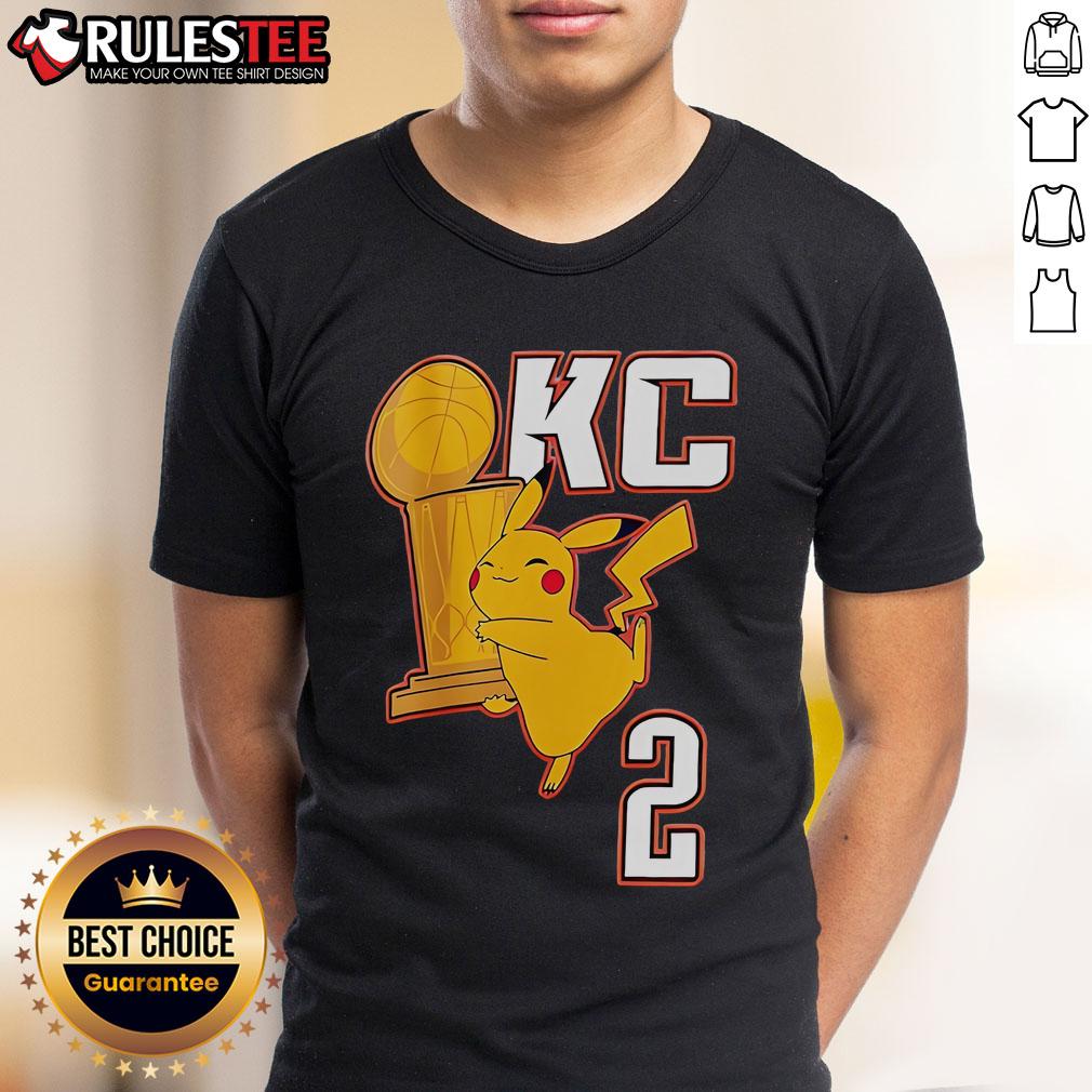 Cute OKC Pikachu Holding 2025 NBA Champs Trophy T-Shirt