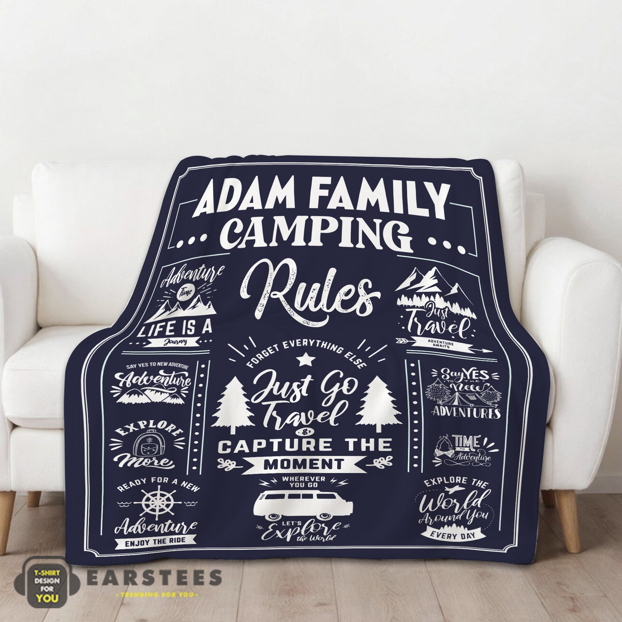 Good Family Camping Rulers Capture The Moment Blanket Fleece Customized Blanket - Image 2