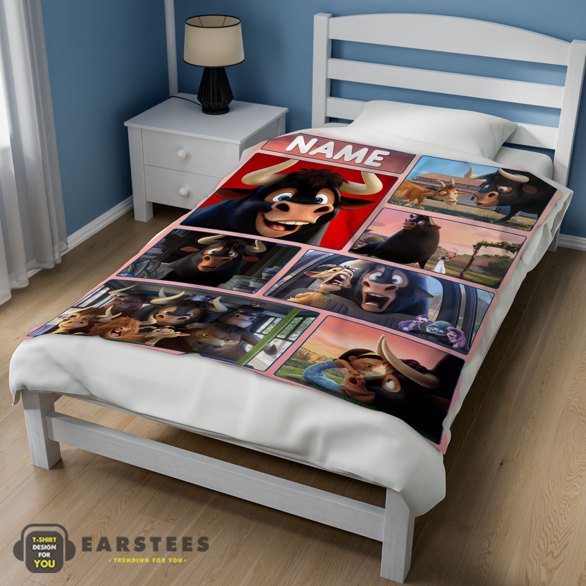 Good Ferdinand And Friends The Gentle Bull's Journey Blanket Fleece Customized Blanket - Image 3