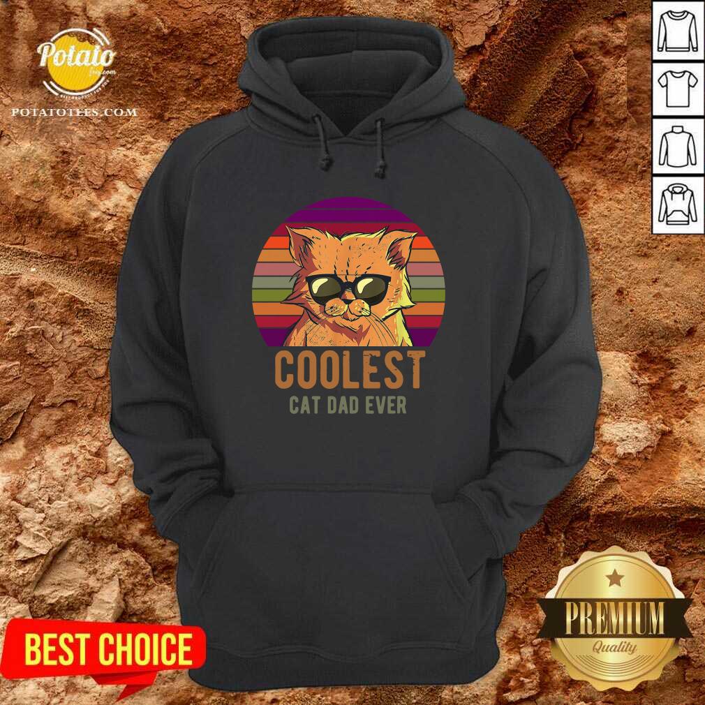 Awesome Coolest Cat Dad Ever Vintage Shirt - Image 5