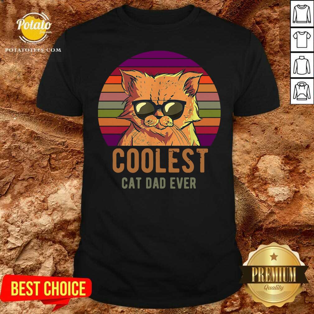 Awesome Coolest Cat Dad Ever Vintage Shirt