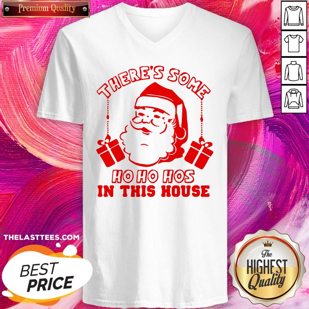 Santa There’s Some Ho Ho Hos In This House Christmas Shirt - Image 2