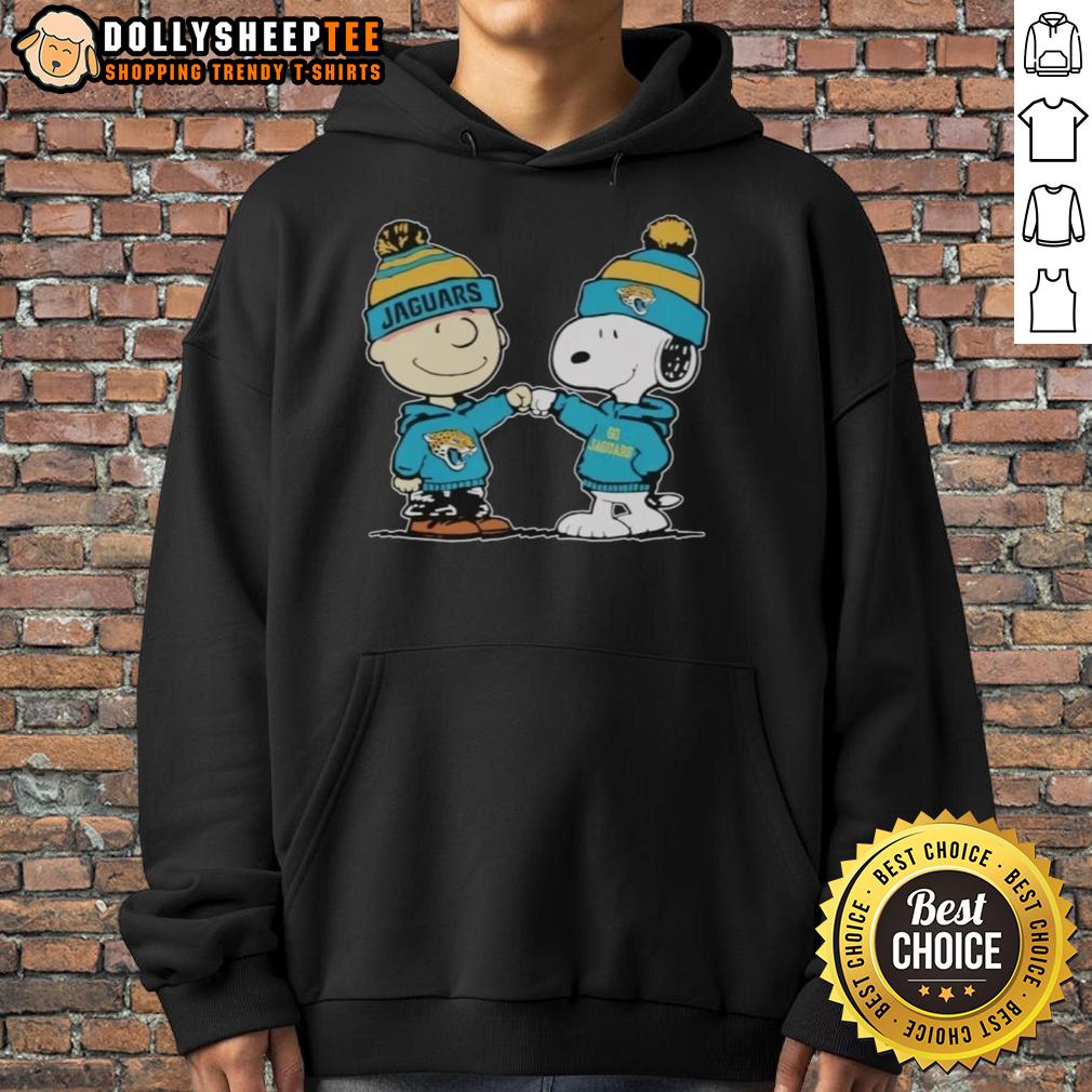 Premium Jacksonville Jaguars Snoopy And Charlie Brown Best Friends T-Shirt - Image 2