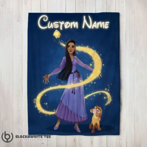 Perfect Cute Disney Wish Asha Princess Star Valentino Blanket Fleece Customized Blanket