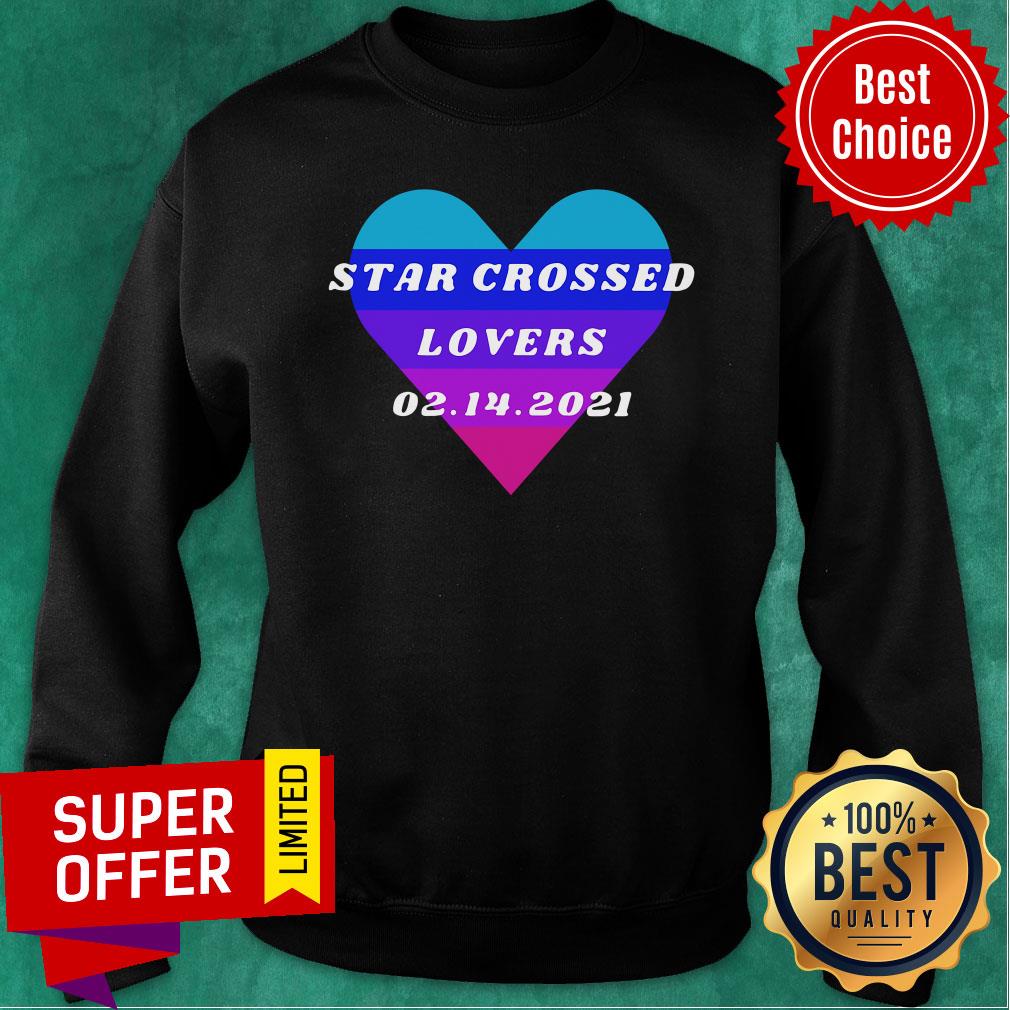 Funny Heart Star Crossed Lovers 02.14.2021 Shirt - Image 5
