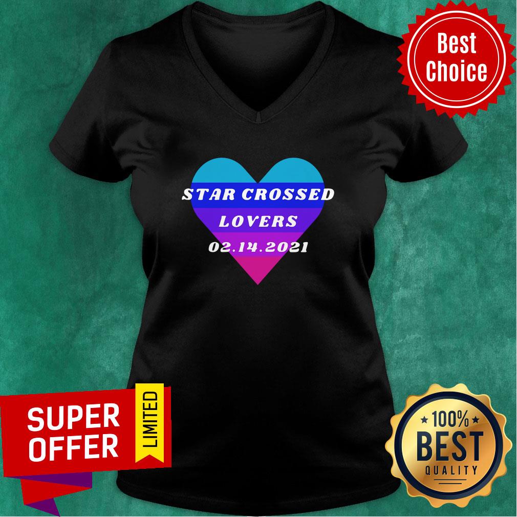Funny Heart Star Crossed Lovers 02.14.2021 Shirt - Image 3