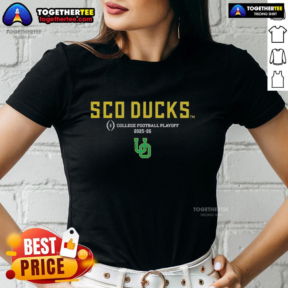 Hot Oregon Ducks Football 2025 CFP SCO Ducks Logo T-Shirt - Image 3