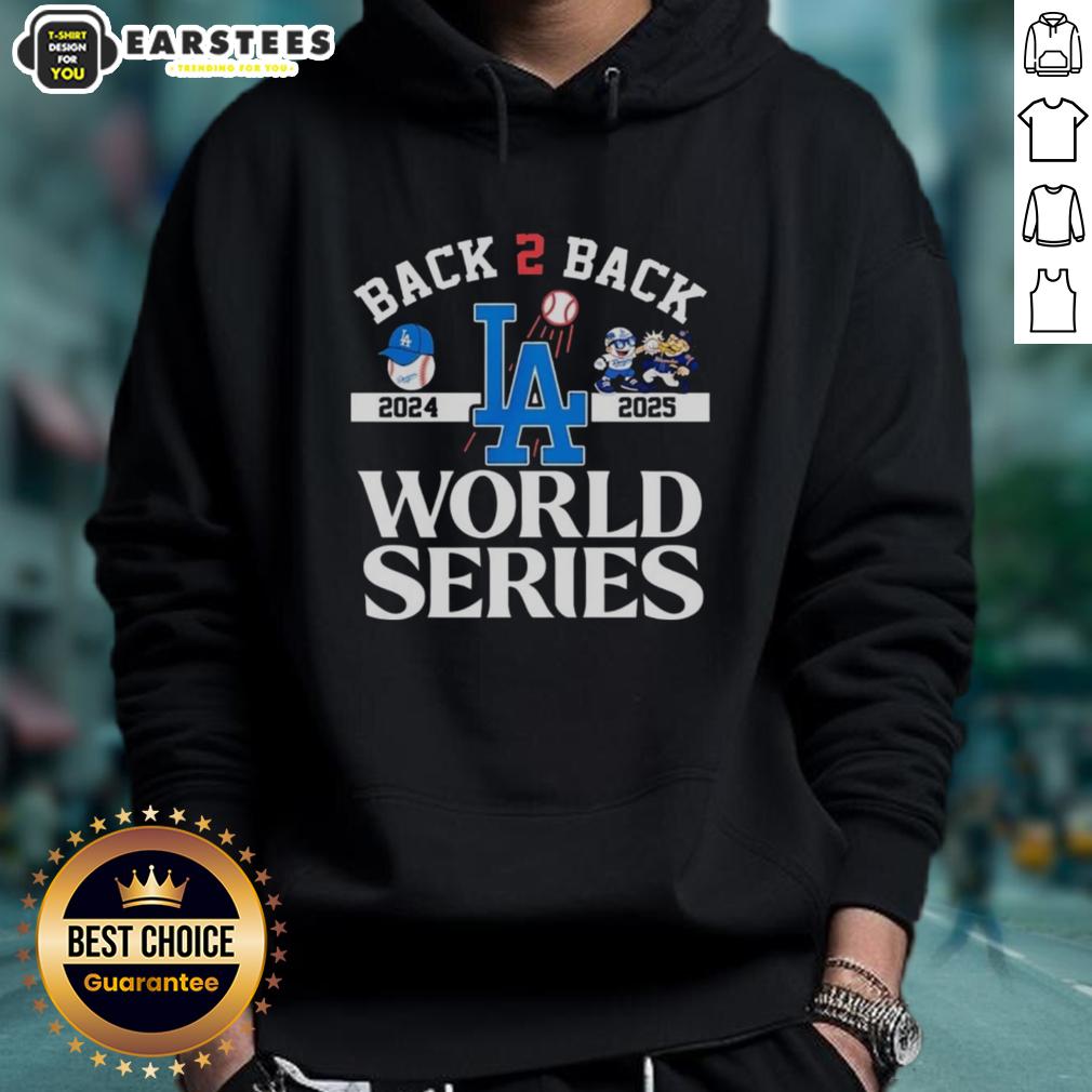 Nice Los Angeles Dodgers Back 2 Back 2024-2025 World Series T-Shirt - Image 2