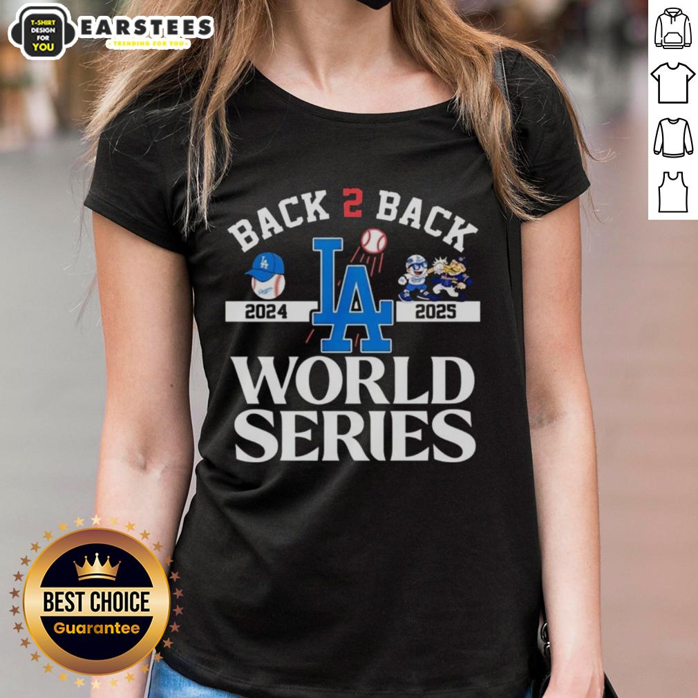 Nice Los Angeles Dodgers Back 2 Back 2024-2025 World Series T-Shirt - Image 3