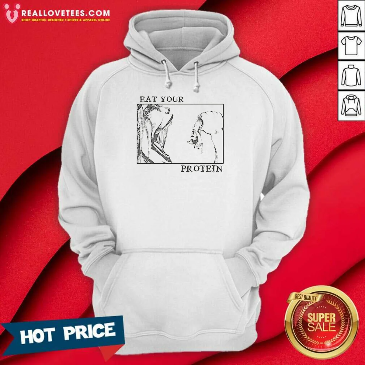 Funny Attack On Titan Eat Your Protein Anime Shirt - Image 3