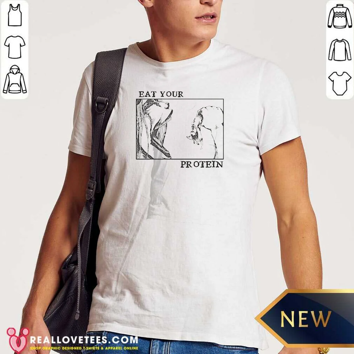 Funny Attack On Titan Eat Your Protein Anime Shirt