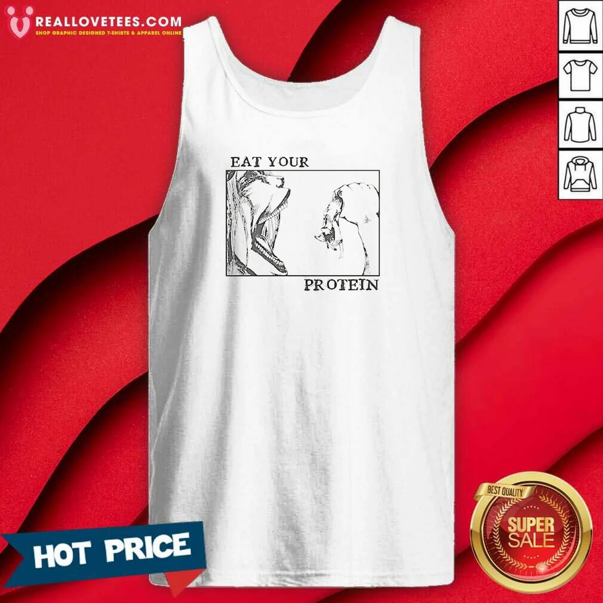 Funny Attack On Titan Eat Your Protein Anime Shirt - Image 5