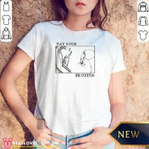 Alternative view of Funny Attack On Titan Eat Your Protein Anime Shirt