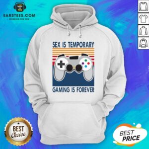 Alternative view of Sex Is Temporary Gaming Is Forever Vintage Retro Shirt